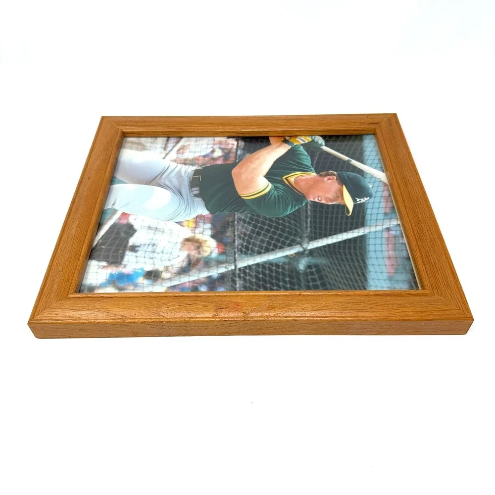 Mark McGwire 1988 Oakland Athletics Framed Photo Batting Cage 9.5x11.5 In